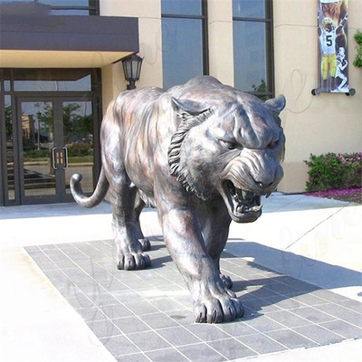 oggetto d'antiquariato all'aperto realistico Tiger Statue bronzeo della scultura del metallo di 3m