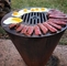 Combustione di legno del cono del barbecue di Corten della griglia superiore all'aperto d'acciaio moderna della stufa