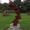 Il cubo moderno modella la scultura d'acciaio Rusty Garden Statues di Corten